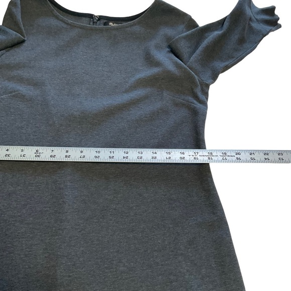 Madewell Charcoal Heather Gray Long bell sleeve Knit Tunic Dress Size M - Picture 9 of 14